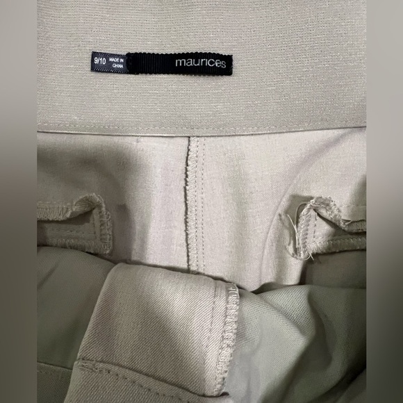 Maurices Khaki Cropped Slacks 9/10 - Picture 2 of 4